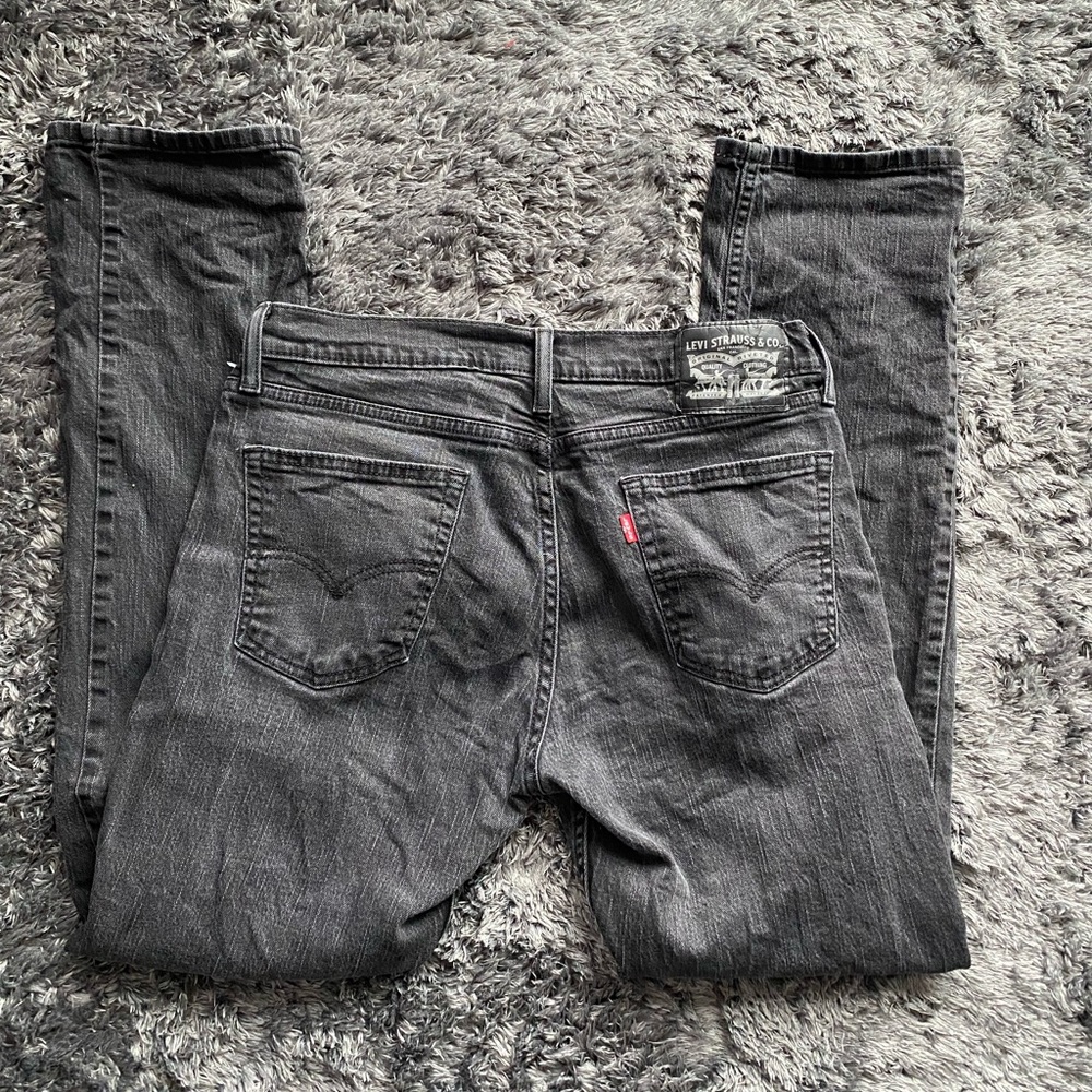Levi mens 514 straight fit black wash jeans W32